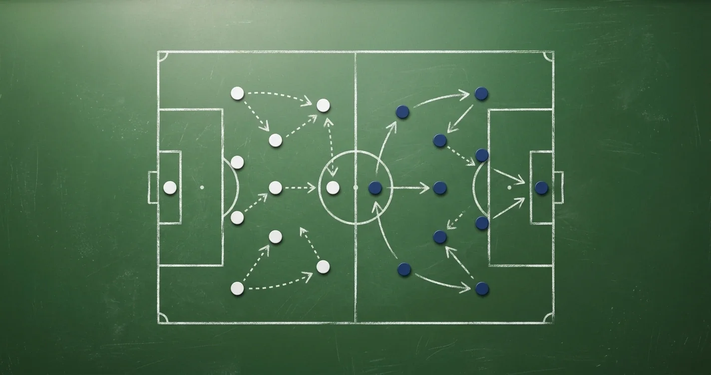 Pizarra táctica con las alineaciones probables de Inglaterra y Ghana