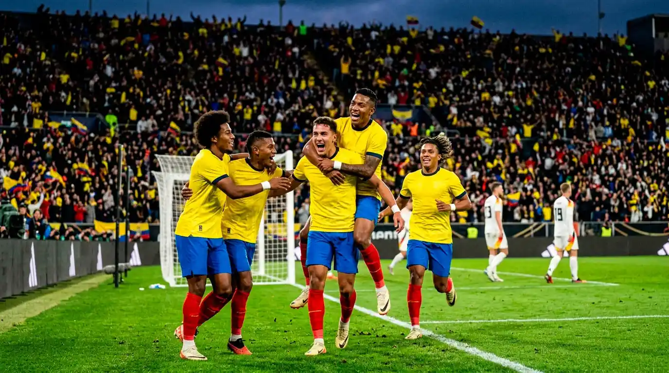 Jugadores de Ecuador celebran un gol ante Alemania en el Mundial 2026